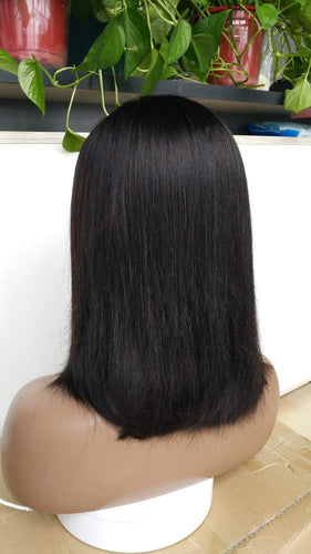 Short  Bob Wig 4x4 Lace Virgin Hair Bob Wig Straight 100% Human Hair Free Shipping
