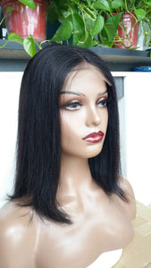 Short  Bob Wig 4x4 Lace Virgin Hair Bob Wig Straight 100% Human Hair Free Shipping