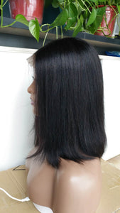 Short  Bob Wig 4x4 Lace Virgin Hair Bob Wig Straight 100% Human Hair Free Shipping