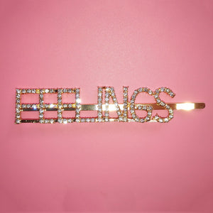 Hair Clips Glittering Letter Hair Pins Twinkle Rhinestone Barrette MOQ 100 Pieces FREE SHIPPING