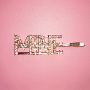 Hair Clips Glittering Letter Hair Pins Twinkle Rhinestone Barrette MOQ 100 Pieces FREE SHIPPING