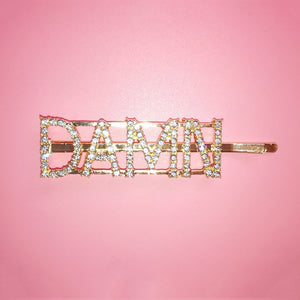 Hair Clips Glittering Letter Hair Pins Twinkle Rhinestone Barrette MOQ 100 Pieces FREE SHIPPING
