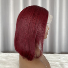 Burgundy Lace Front Wig Bob 99J Human Hair 13x4 Frontal Wig