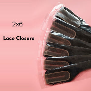 2x6 Lace Closure Straight Virgin Hair Kimk Closure 100% Human Hair Deep Part Closure