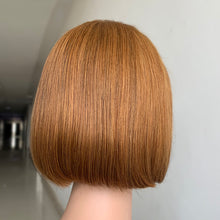 Machine Made Wig 100% Human Hair Bob Wig With Bangs For Black Women