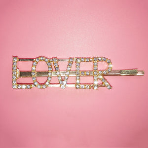 Hair Clips Glittering Letter Hair Pins Twinkle Rhinestone Barrette MOQ 100 Pieces FREE SHIPPING
