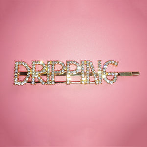 Hair Clips Glittering Letter Hair Pins Twinkle Rhinestone Barrette MOQ 100 Pieces FREE SHIPPING