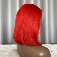 Red Bob Lace Front Wig Human Hair 13x4 Frontal Bob Wig