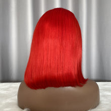 Red Bob Lace Front Wig Human Hair 13x4 Frontal Bob Wig