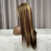 P4/27 Highlight Ombre Brown 13x4 Lace Front Wig Straight Human Hair Frontal Wig