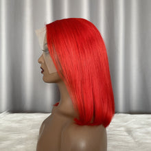 Red Bob Lace Front Wig Human Hair 13x4 Frontal Bob Wig