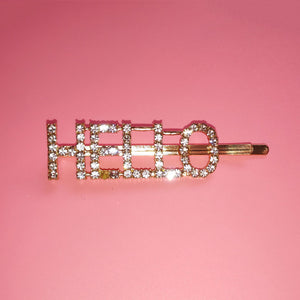Hair Clips Glittering Letter Hair Pins Twinkle Rhinestone Barrette MOQ 100 Pieces FREE SHIPPING