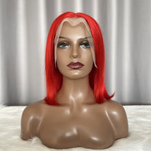 Red Bob Lace Front Wig Human Hair 13x4 Frontal Bob Wig