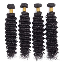 9A Deep Wave Hair Bundles Natural Color Virgin Human Hair Weft Free Shipping