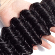 9A Deep Wave Hair Bundles Natural Color Virgin Human Hair Weft Free Shipping