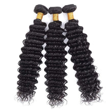 9A Deep Wave Hair Bundles Natural Color Virgin Human Hair Weft Free Shipping