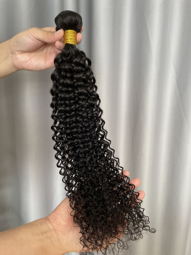 9A Jerry Curl Hair Bundles Natural Color Virgin Human Hair Weft Free Shipping