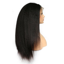 Kinky Straight Lace Front Wig 150%  Density Virgin Human Hair Front Lace Wig With Baby Hair