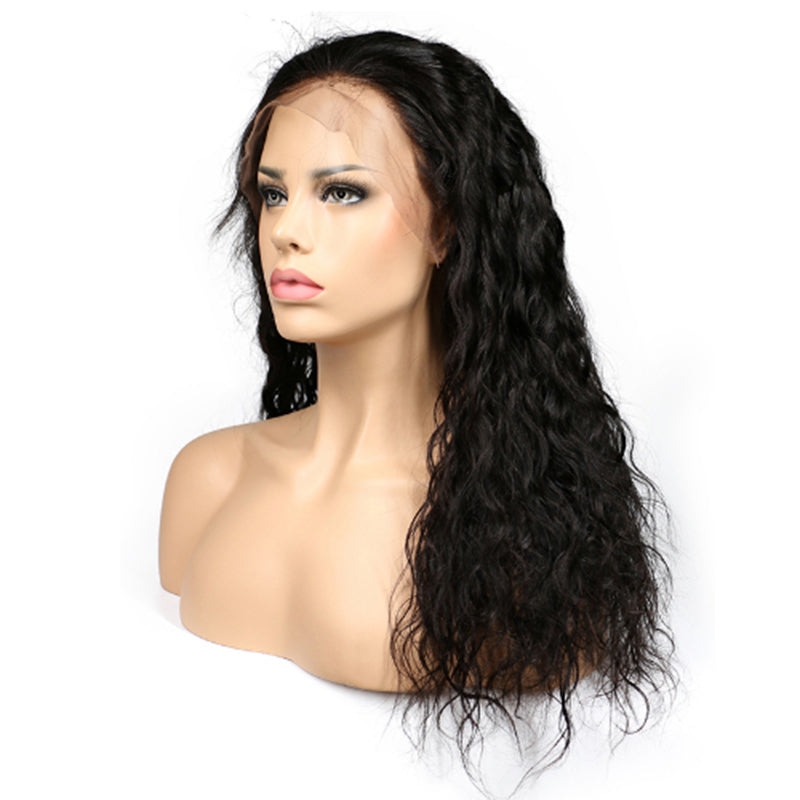 Natural Wave Lace Front Wig 150% Density Swiss Lace Virgin Human Hair Front Lace Wig