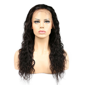 Natural Wave Lace Front Wig 150% Density Swiss Lace Virgin Human Hair Front Lace Wig