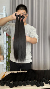 12A Double Drawn Straight Hair Bundles Natural Color Human Hair Weft Free Shipping