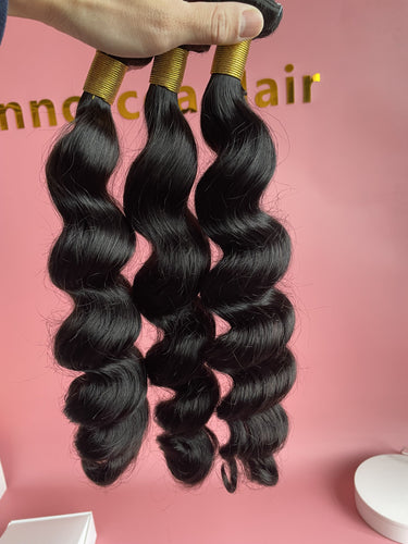 9A Loose Deep Wave Hair Bundles Natural Color Virgin Human Hair Weft Free Shipping