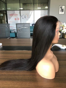 360 Lace Wig Straight Natural Color Virgin Human Hair Free Shipping