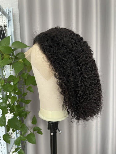 Bob Wig Kinky Curly Natural Color Virgin Human Hair 13x4 Frontal Bob Wig Free Shipping