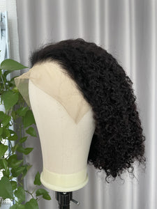 Bob Wig Kinky Curly Natural Color Virgin Human Hair 13x4 Frontal Bob Wig Free Shipping