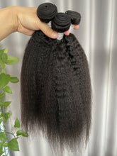 10A Kinky Straight Hair Bundles Natural Color Virgin Human Hair Weft Free Shipping