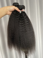 10A Kinky Straight Hair Bundles Natural Color Virgin Human Hair Weft Free Shipping