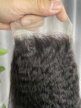 4x4 Kinky Straight Lace Closure Swiss Lace Top Closure Virgin Human Hair Free Part and Middle Part