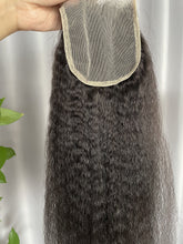 4x4 Kinky Straight Lace Closure Swiss Lace Top Closure Virgin Human Hair Free Part and Middle Part
