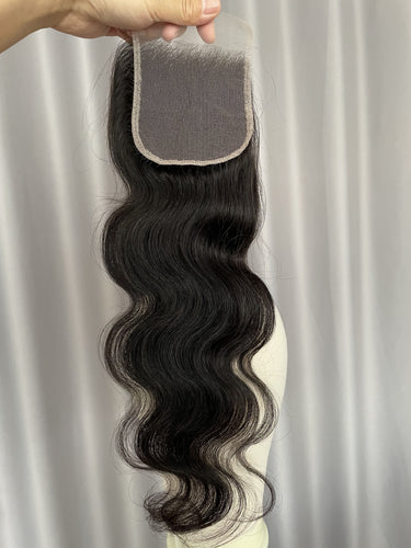 4x4 Lace Closure Body Wave 100% Virgin Human Hair Closure Free Shipping