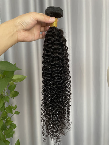 8A Kinky Curly Hair Bundles Natural Color Remy Human Hair Weft Free Shipping