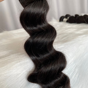 10A Loose Deep Wave Hair Bundles Natural Color Virgin Human Hair Weft Free Shipping