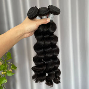 10A Loose Deep Wave Hair Bundles Natural Color Virgin Human Hair Weft Free Shipping