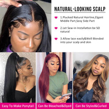 13x4 Lace Frontal Wig Straight 100% Human Hair Lace Front Unit 10A Grade