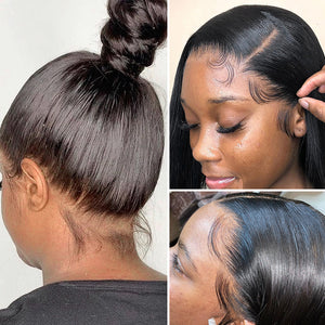 13x4 Lace Frontal Wig Straight 100% Human Hair Lace Front Unit 10A Grade