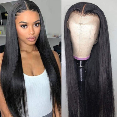 13x4 Lace Frontal Wig Straight 100% Human Hair Lace Front Unit 10A Grade