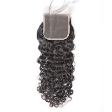 4x4 Lace Closure Water Wave 100% Virgin Human Hair Closure Free Shipping