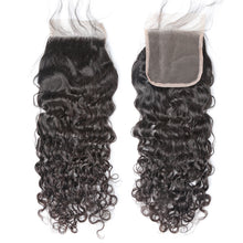 4x4 Lace Closure Water Wave 100% Virgin Human Hair Closure Free Shipping