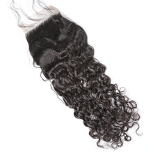 4x4 Lace Closure Water Wave 100% Virgin Human Hair Closure Free Shipping