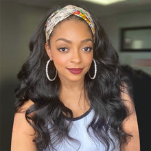 Body Wave Headband Wig 100% Virgin Human Hair Scarf Wig 200% Density