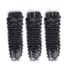 4x4 Lace Closure Deep Wave 100% Virgin Human Hair Closure Free Shipping