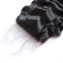 4x4 Lace Closure Deep Wave 100% Virgin Human Hair Closure Free Shipping