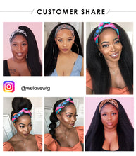 Kinky Straight Headband Wig 100% Human Hair 200% Density 10A Grade