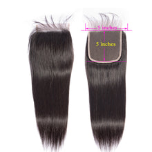 5x5 Lace Closure Straight 100% Virgin Human Hair Closure Free Shipping