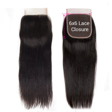 6x6 Lace Closure Straight 100% Virgin Human Hair Closure 10A Grade