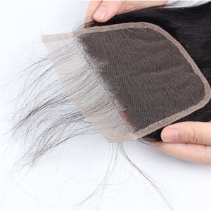 6x6 Lace Closure Straight 100% Virgin Human Hair Closure 10A Grade
